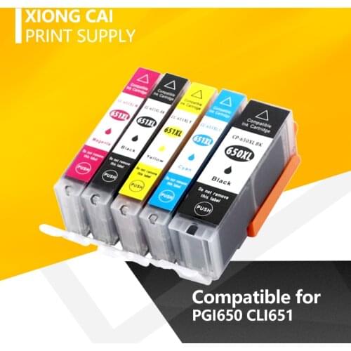 PGI 650 CLI 651 Compatible Ink Cartridges for Canon Pixma MG6360 MG6460 MG7160 iX6860 MX926 Printer PGI650 CLI651
