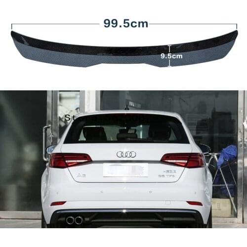 For Hatchback Audi A3 Spoiler 2014-2018 Audi A3 Spoiler ABS plastic Material Car Rear Wing Color Rear Spoiler