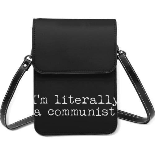 Karl Marx Shoulder Bag Streetwear Leather Mobile Phone Bag Student Gift Aesthetic Bags