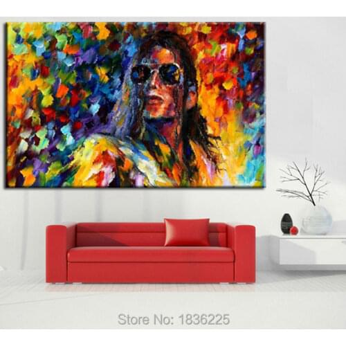 Hand painted house decoration products abstract paintings on canvas michael jackson oil painting knife painting for home decor