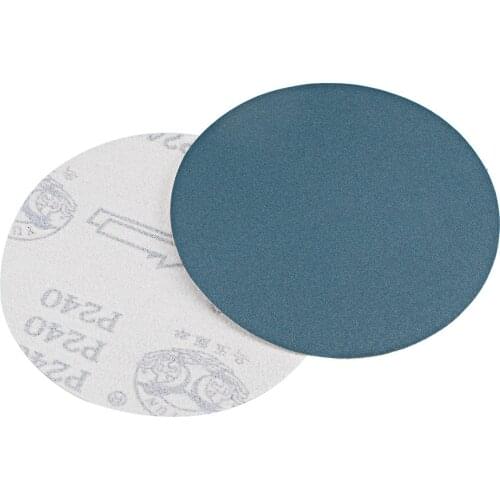 Uxcell 1Pcs 5Inch Sanding Disc 240 Grits Aluminum Oxide Flocking Back Sandpapers Blue to non-metal wood rubber leather etc