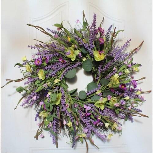 Spring lavender wreath door decoration wall decoration wedding Halloween Christmas decoration home decor