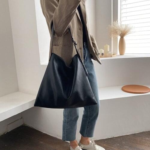 Women Casual Large Capacity Tote Handbags Pu Leather Female Shoulder Messenger Bags Lady Wide Strap