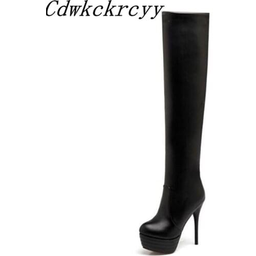 Autumn and winter New style fashion Fine heel Simplicity temperament Keep warm Women Boots black sexy Over knee Boots size 34-46