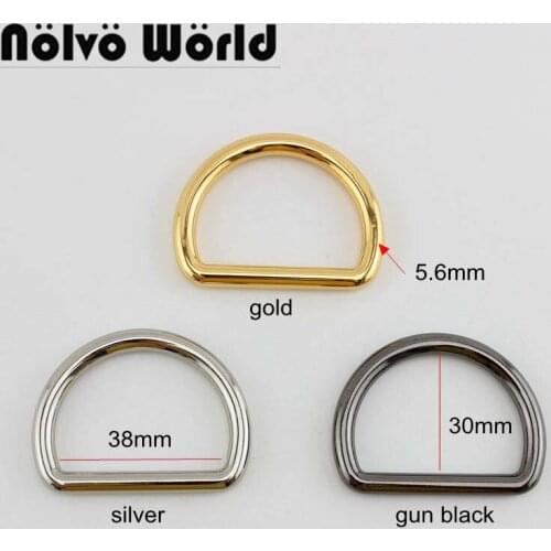 Nolvo World 5-20-100pcs 4 colors inner 39.2*30mm 1-1/2", metal D ring solid cast buckles,1.5" dog collar heavy duty d ring