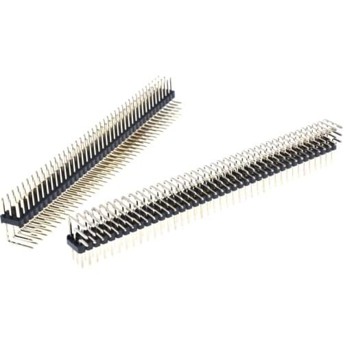 10pcs/lot 3x40pin triple row 2.54mm Pin Header Connector right angle three rows pin header