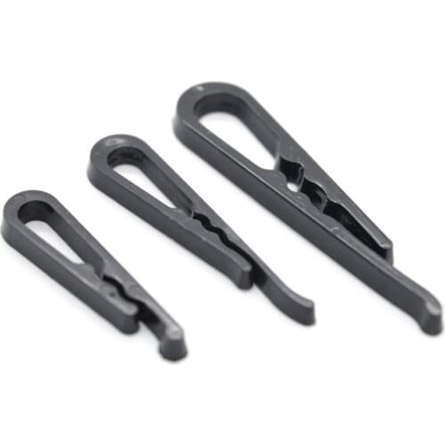 1000PCS 49.5mm 38mm 30mm Plastic Clip With Teeth For Dress Shirt Garment Packaging Black