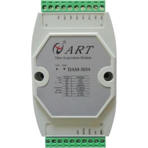 4-channel high-speed analog input module 16-bit Sample Rate: 100Hz 0 ~ 10V 4 ~ 20mA RS485 Modbus