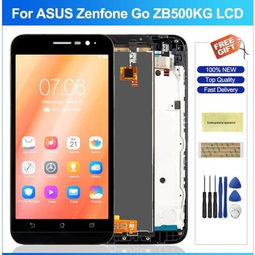 5'' LCD Display for ASUS ZenFone Go ZB500KG X00AD LCD Display Touch Screen Digitizer Assembly Parts For ASUS ZB500KG Lcd Screen