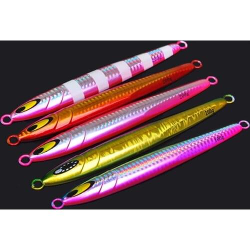 5PCS Deep sea Jigging Fishing Ocean Boat Rock Beach Slow Jig Jigbait Spoon Lure baits 200g