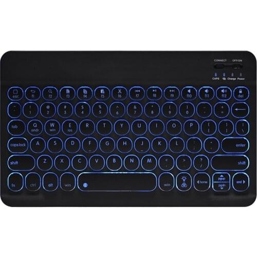 10inch Mini Wireless Keyboard For Phone Tablet Laptop PC Bluetooth-compatible Keyboard with RGB Backlit For Android IOS Windows