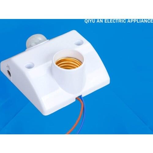 Lamp Base E27 Standard AC 170-250V Lamp Bulb Base Infrared IR Sensor Automatic Wall Light Holder Socket PIR Motion Detector