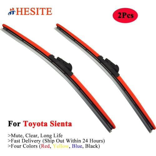 2020 Newst Frameless Colored Windscreen Wiper Blades For Toyota Sienta XP80 XP170 2002 2005 2015 2016 2017 Car Windshield Wipers