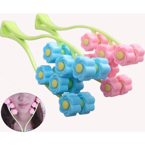 Flower Face Up Roller Facial Slimming Massager Jaw Line Slimming Face Relaxation