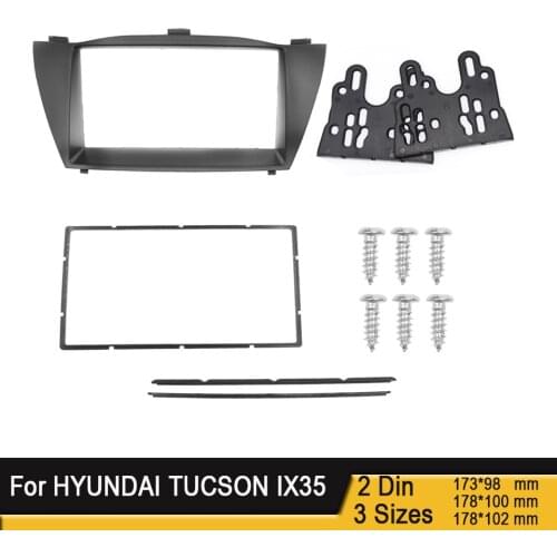 Double Din Car Radio Fascia for 2010 HYUNDAI TUCSON IX35 Install Frame DVD Panel