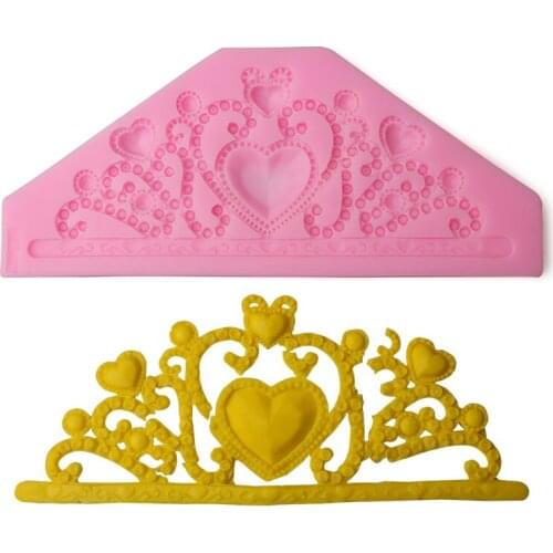 Hot Sale 3D Baroque Crown DIY Sugarcraft Fondant Chocolate Silicone Cake Mold Decorating Tools Kitchen Baking Pastry Decor