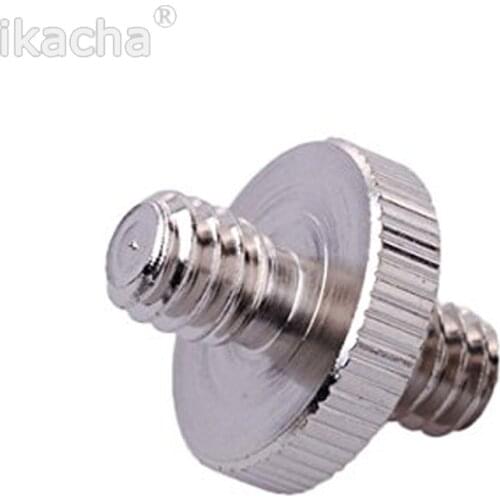 Hot 1/4"To 1/4"Male Threaded Screw Convert Adapter Camera Tripod Ballhead Double Male Screw Adapter For DSLR Camera Accessories