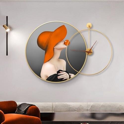 Decorative dining room wall decoration personality creative clock painting luxury dining table fashion hanging pictures