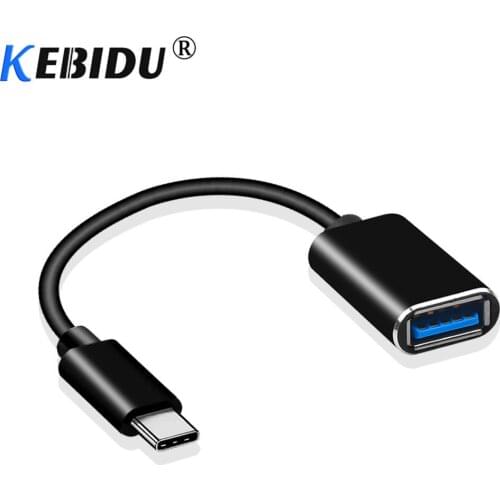 Kebidu OTG Type-C Male To USB 2.0 A Female Data Cord Adapter Type-C OTG Adapter Cable for Samsung S6 S7 Xiaomi Huawei