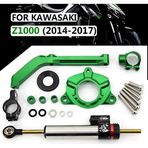 Aluminum Steering Stabilize Motorcycles Damper Bracket Mount Kit For Kawasaki Z1000 2014 2015 2016 2017