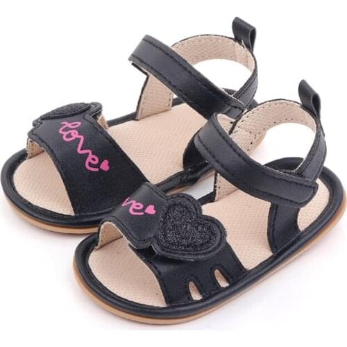 Summer Baby Girl Boy Letter Print Sandals Infant Rubber Soft Sole Anti-slip Breathable Toddler Shoes 2021