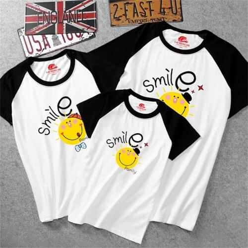 Summer Fashion T Shirt Print Cotton Family Casual Baby Parents Clothes BlackWhite Streetwear Funny Sweet Girls Harajuku Loose