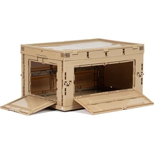Super Large capacity multi-functional storage box stable structure outdoor foldable plastic cabinet home-use side-open
