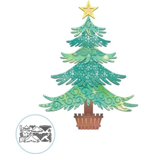 Multi-layer Big Size Christmas Tree Metal Die cutting Dies for DIY Scrapbooking Embossing Folder Stencil Photo Album 2021 New