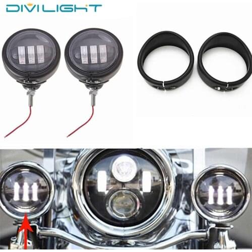 Motorcycle Black/Chrome Light border 7"Inch Headlight Trim Ring Visor Style Fits for Harley Touring Road King Electra Glide Soft