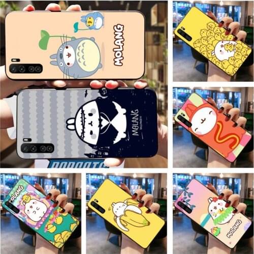 Cartoon Anime Cat Kawaii Molang Phone Case For Huawei Nova 6se 7 7pro 7se honor 7A 8A 7C 9C Play