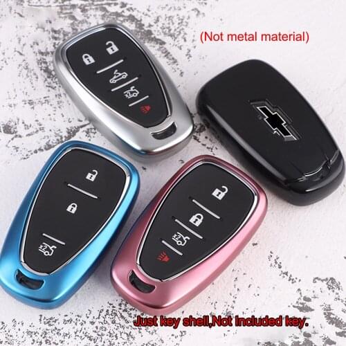 Soft TPU Full Cover Fob Shell Car Key Case for Chevrolet GG GJ ZG XC JM TRAX Cruze Spark Sonic Camaro Volt Bolt Malibu