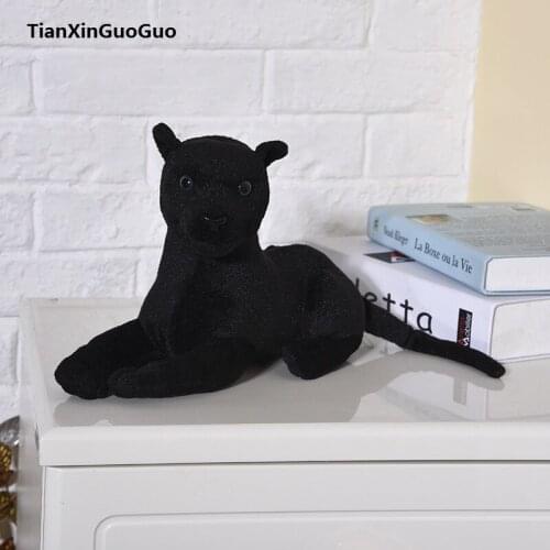 About 30cm black panther cartoon leopard plush toy doll baby toy birthday gift h2317