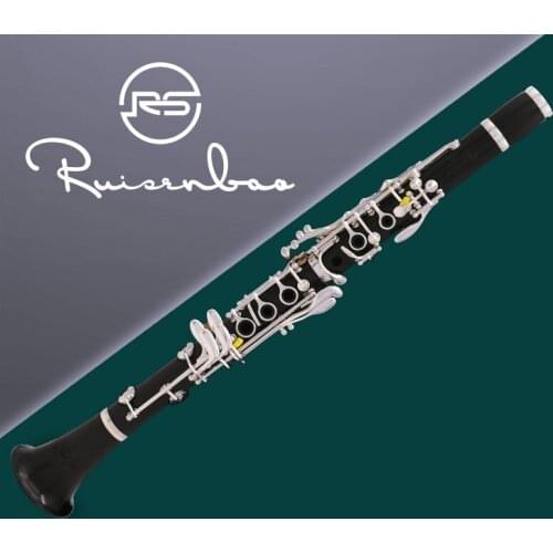 Professional Performance Level Clarinet C Tone 17 Keys Ebony Wood Silver Plated With Case Free Shipping