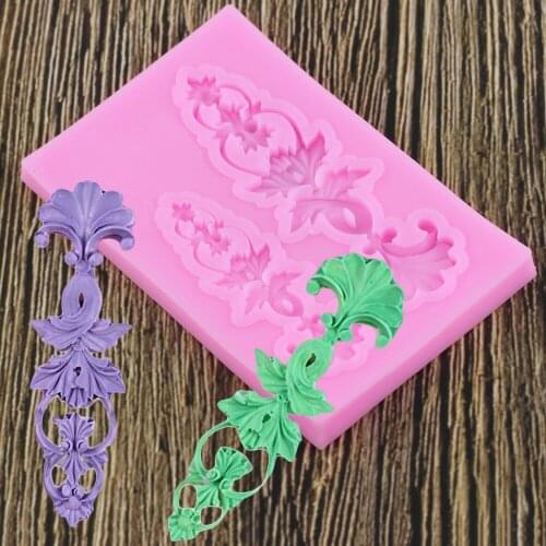 DIY Sugar Craft Cake Vintage Relief Border Silicone Mold Fondant Mold Cake Decorating Tools Gum Paste Mold