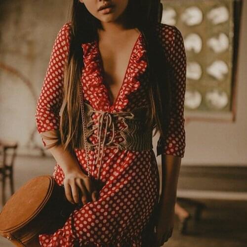 Wide Waist Crochet Belt High Stretchy Knitted Lace Up Cummerbund Corset Belt