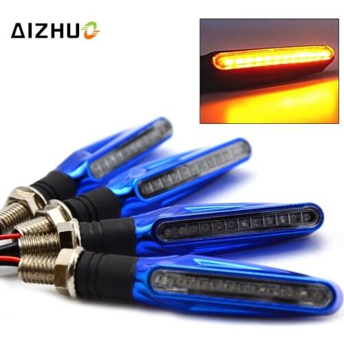 Motorcycle Turn Signal Light FOR YAMAHA FJR 1300 FJ-09 MT-09 MT09 MT10 Flexible 12 LED 2PC Flashing Indicators Blinkers light