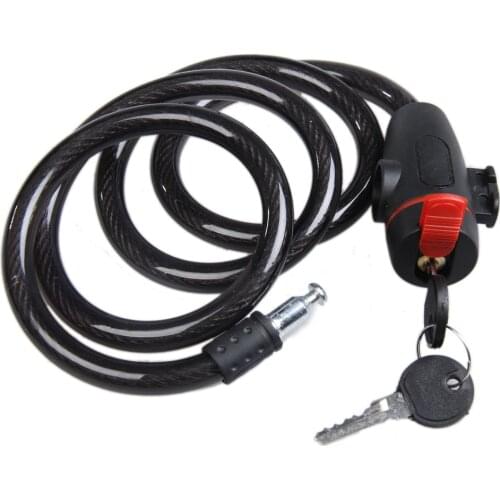 Universal Anti-Theft Stainless Steel Coil Cable Motorcycle Lock Durable Bicycle Lock with Key Motorcycle Accessories Security