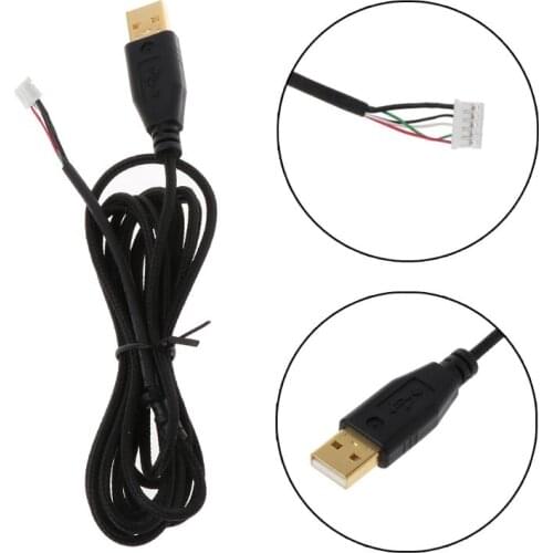 Nylon Braided Line USB Mouse Cable Replacement Wire For Razer Deathadder 2013 6400DPI Gaming Mouse Gold Plated Durable