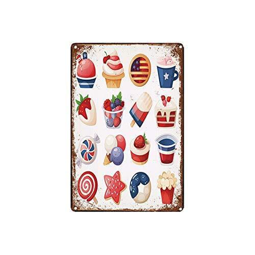 Vintage Metal Tin Sign Delicious Candy Decor Bar Pub Home Vintage Retro Poster Bar Restaurant Home Decoration Retro Mural