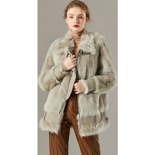 High Quality Genuine Wool Fur Coat Real Sheepskin Female Jacket Warm Womens Coats Womens Clothing Casaco Feminino Zjt1601