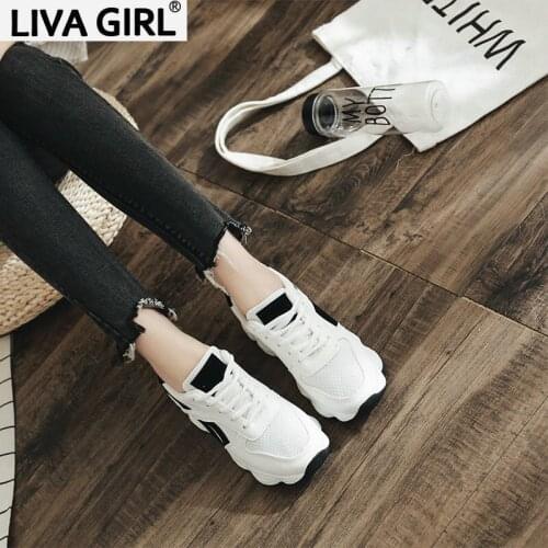 2019 spring and autumn new vulcanized shoes female Korean version of Harajuku wild casual shoes womens breathable running shoes