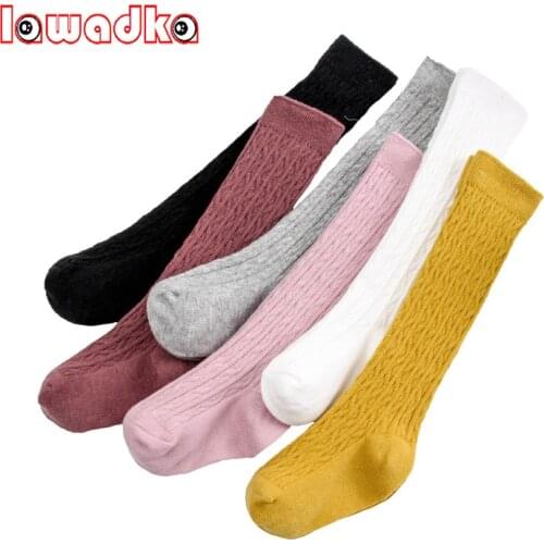 Lawadka 2018 Fashion Striped Knee Socks Baby Girl Cotton Knee Socks for Girls Autumn Winter Kids Socks High Child Gift