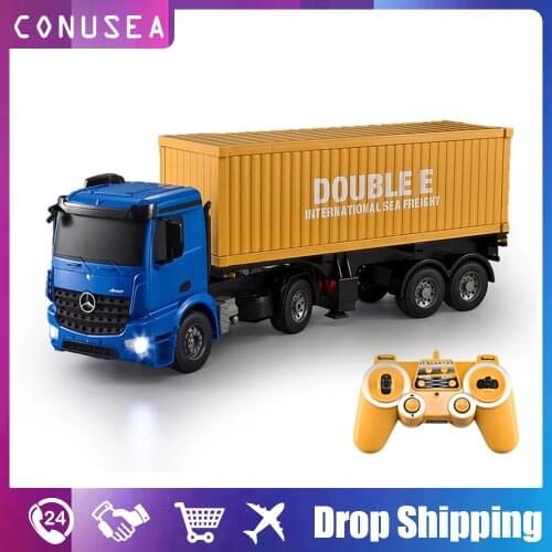 1:20 E564 Rc Car Trailer Container Truck Model 2.4G Radio Remote Control Trucks Tractor Electric Car Toys for Children Boy Kids