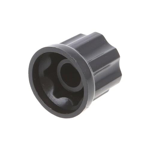 1pc Knob Button 180°D-Shaft Half-moon Hole Guitar AMP Plum shape Aluminum Cap R66E