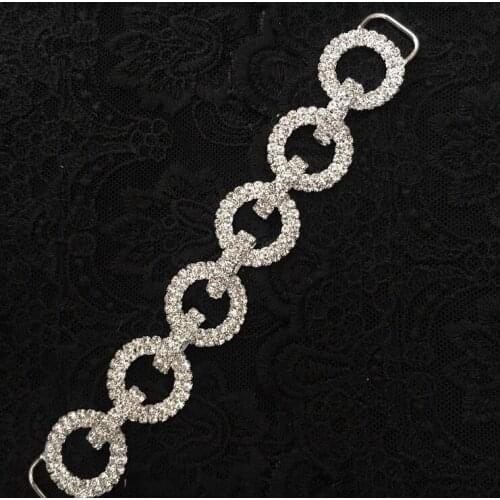 1 Piece 16*2.2cm Rhinestone Bikini Connector / Buckle Copper Chain Fit For Swimming Wear Bridal Dress