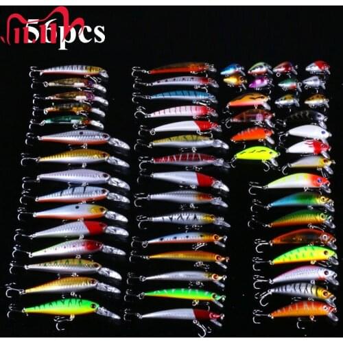 56pcs/pack mixed fishing bait, shaking bait set, Swimbait now hard bait, artificial fishing tackle, carp, carp
