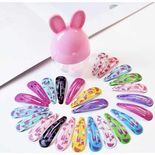 10/20pcs 5cm Rabbit Ears Box Gift Snap Hair Clips BB Hairpins Cute Cartoon Barrettes for Baby Children Women Girls Hairpins