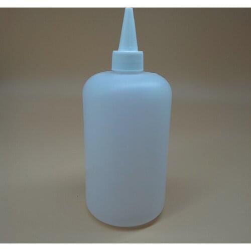 12pcs 500ml HDPE Empty Bottles Men Lotion Packaging Bottle Gel Bottle Plastic Container, Pointed Cap