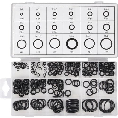 225Pcs Universal Rubber Assortment O-ring Oil Seal Repair Kit Sealing Valve Waterproof Machine Oil-resistant Gasket Kit