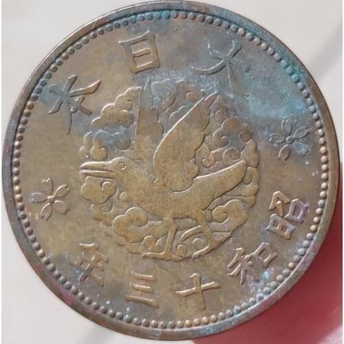 23mm Crow Japan 1938 ,100% Real Genuine Comemorative Coin,Original Collection